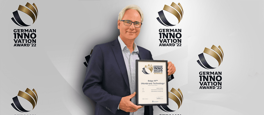 CEO Eric Wildeboer receives German Innovation Award for Ridge-M technology