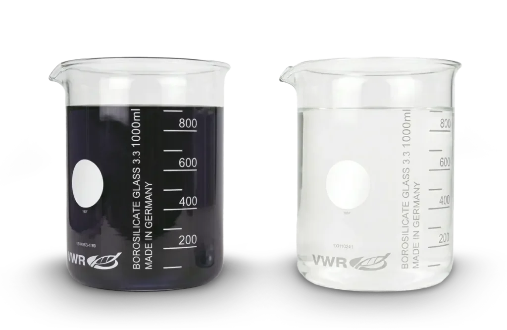 Effluent polishing for clean, clear water
